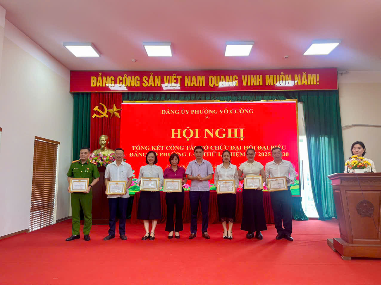 Đảng uỷ phường Võ Cường tổ chức Hội nghị tổng kết công tác tổ chức Đại hội đại biểu Đảng bộ...